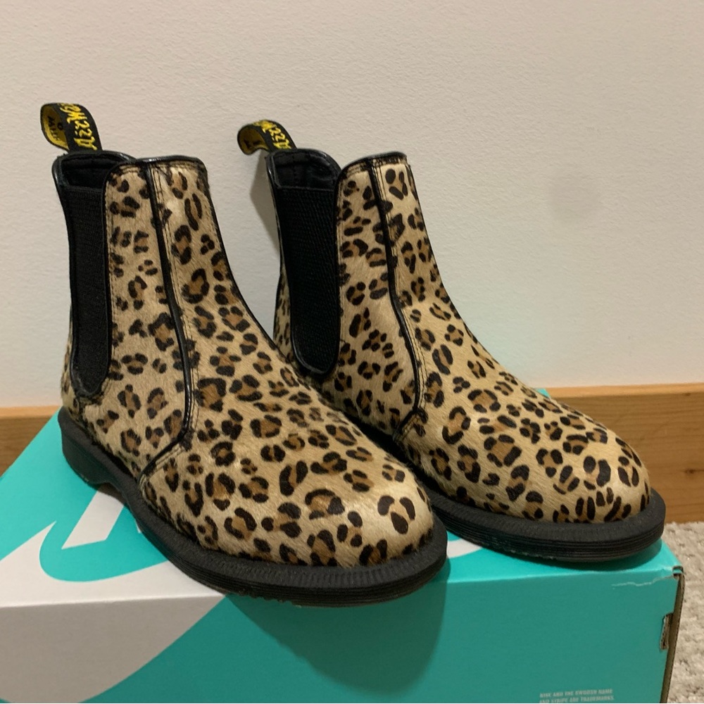 DISCONTINUED FLORA LEOPARD CHELSEA BOOTS